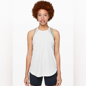 NWT Lululemon Run Off Route Tank, Size 8, White
